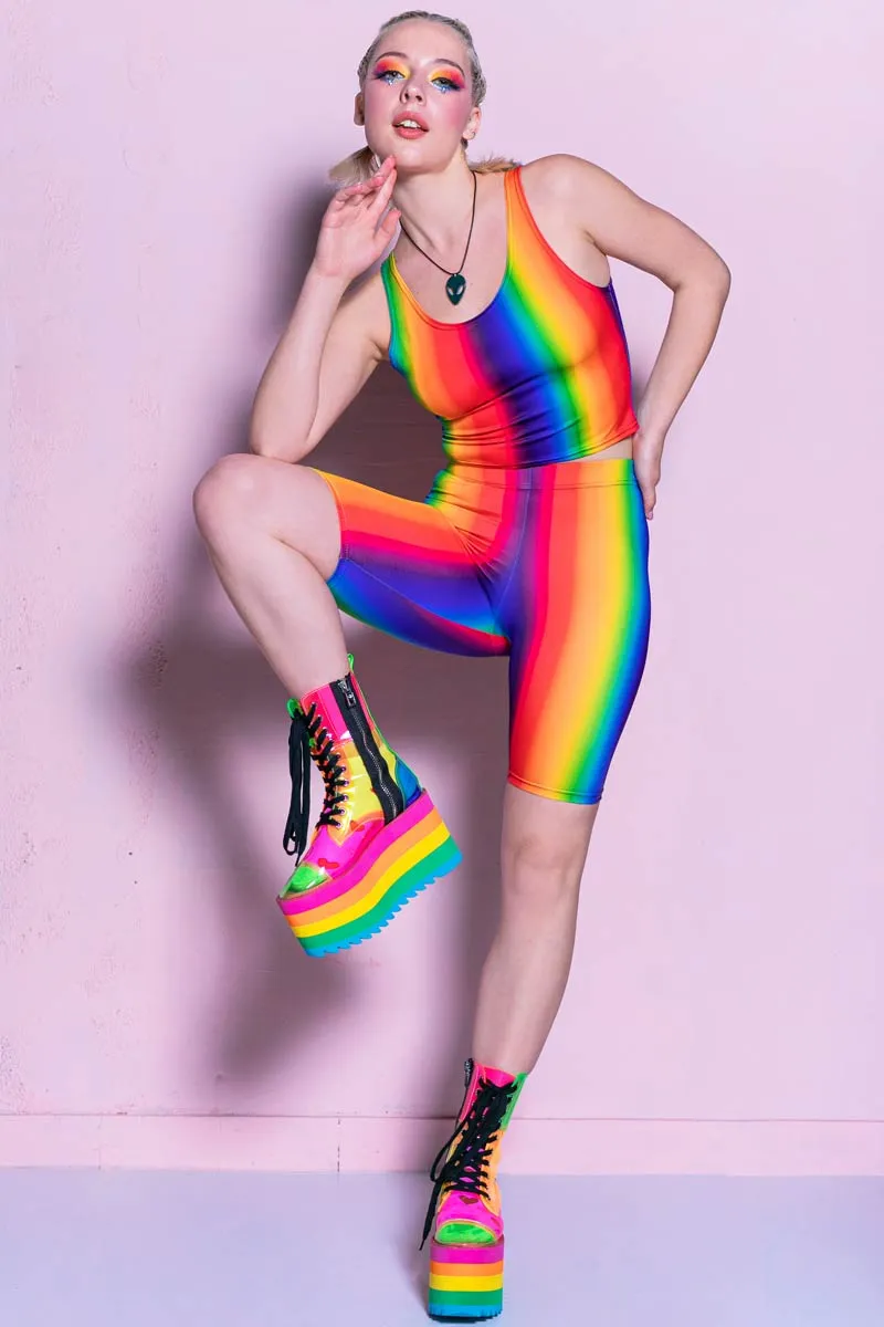Rainbow Spectrum Biker Shorts