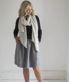SAMPLE SALE<br>Charcoal Linen Skirt<br>Large