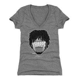 Shaedon Sharpe Portland Player Silhouette Women's V-Neck T-Shirt