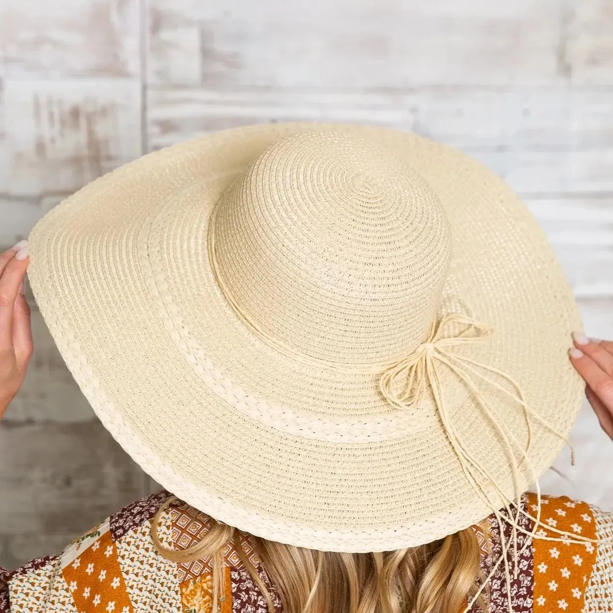 Simone Sunnie Tan Oversized Straw Hat