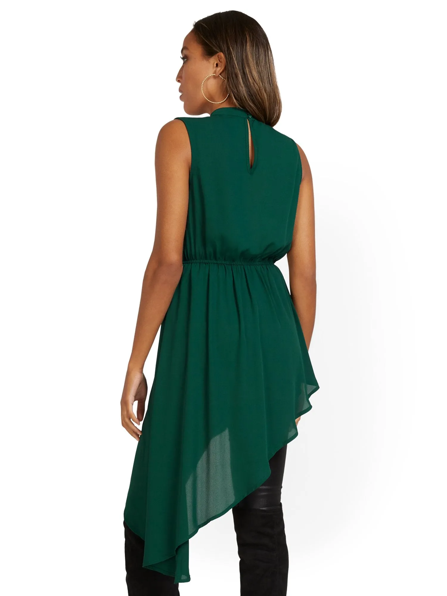Sleeveless Asymmetrical Blouse
