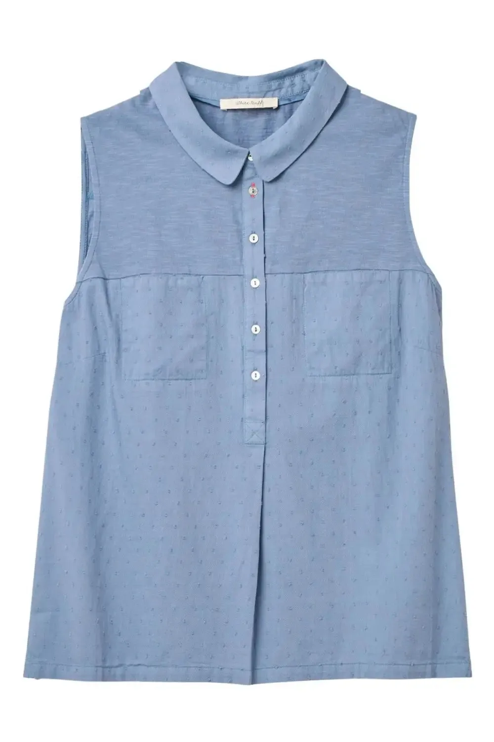 Sleeveless Cotton Jersey Blouse