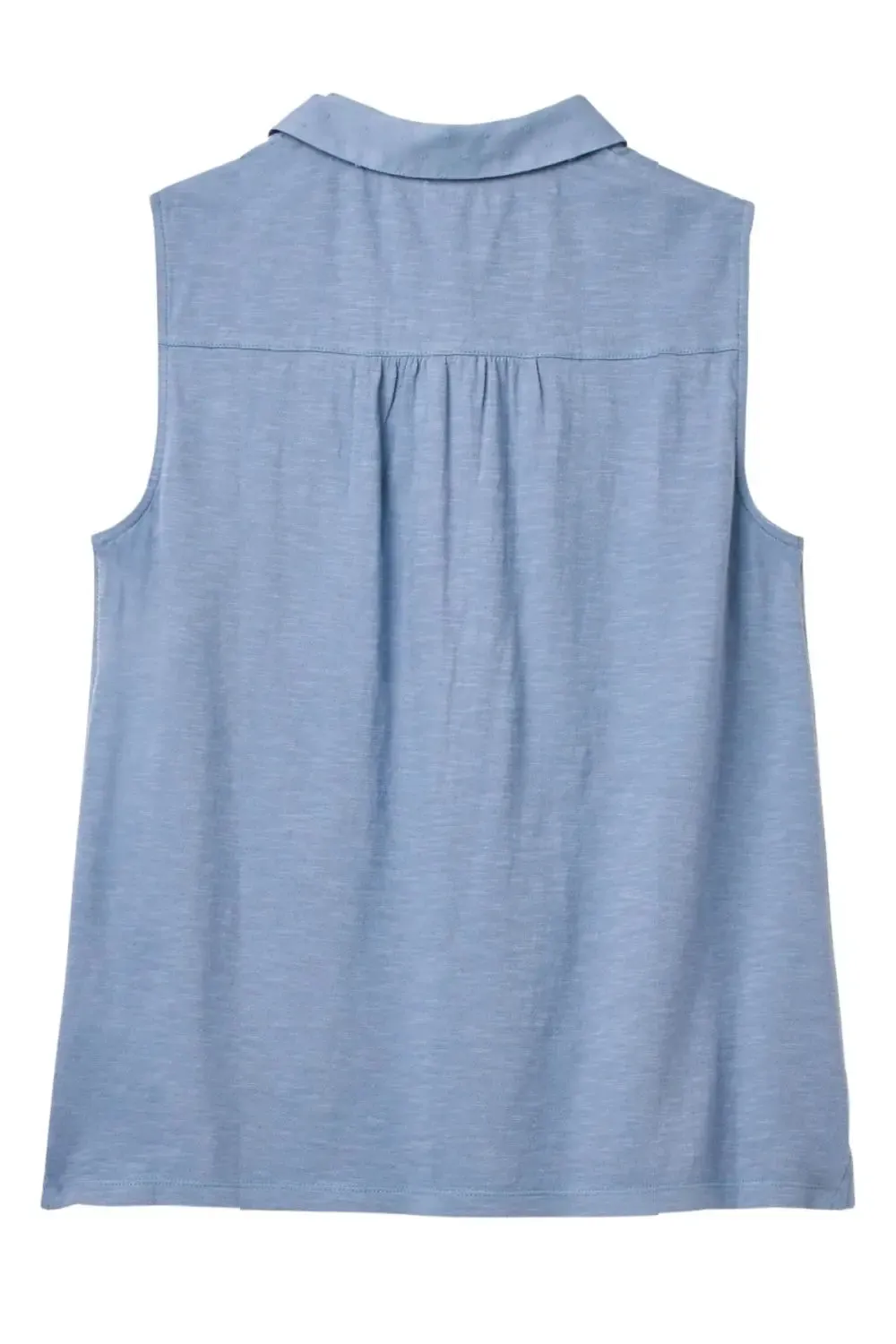 Sleeveless Cotton Jersey Blouse