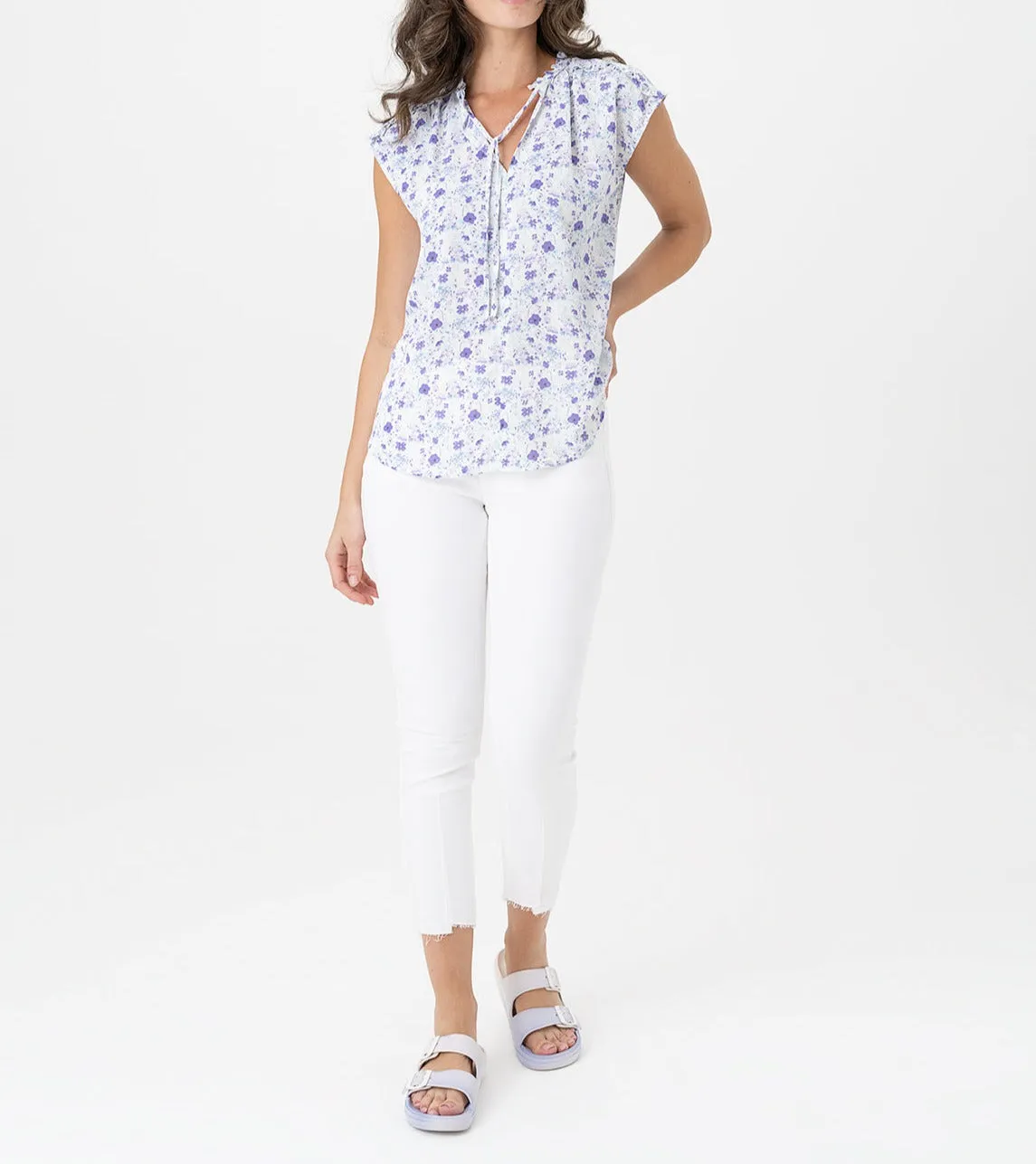 Sleeveless Floral Blouse
