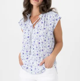 Sleeveless Floral Blouse
