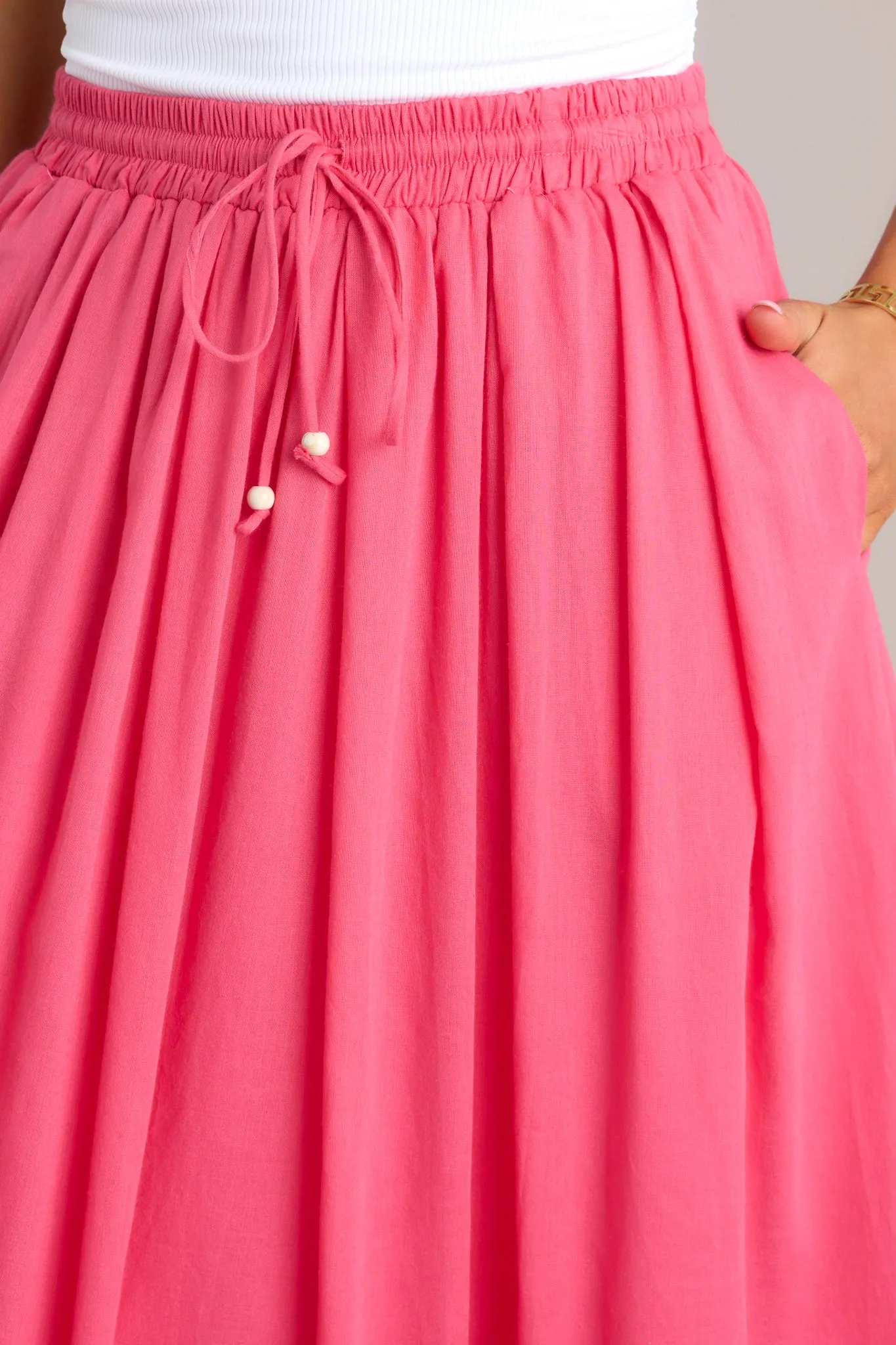 Through The Looking Glass Hot Pink Maxi Skirt