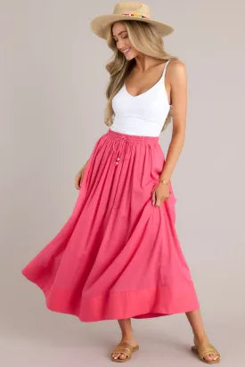 Through The Looking Glass Hot Pink Maxi Skirt