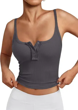 Trendy Queen Tanks Women Summer Racerback Crop Tops Camisole Ribbed Tops Shirts Going Out Beach Vacation Outfits 2025