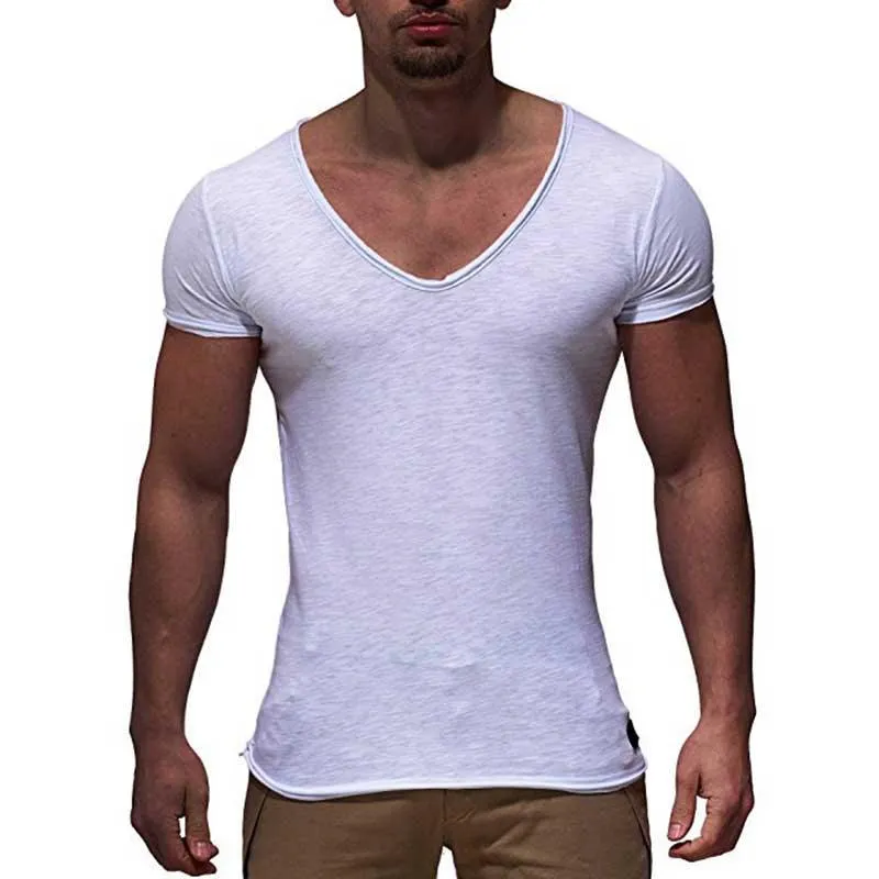 V Neck Short Sleeve Men t Shirt