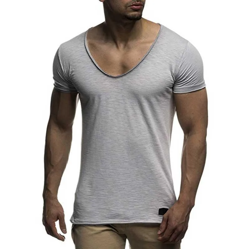 V Neck Short Sleeve Men t Shirt