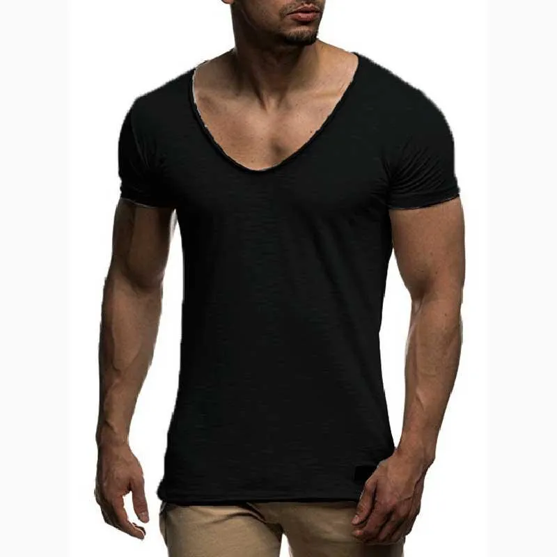 V Neck Short Sleeve Men t Shirt