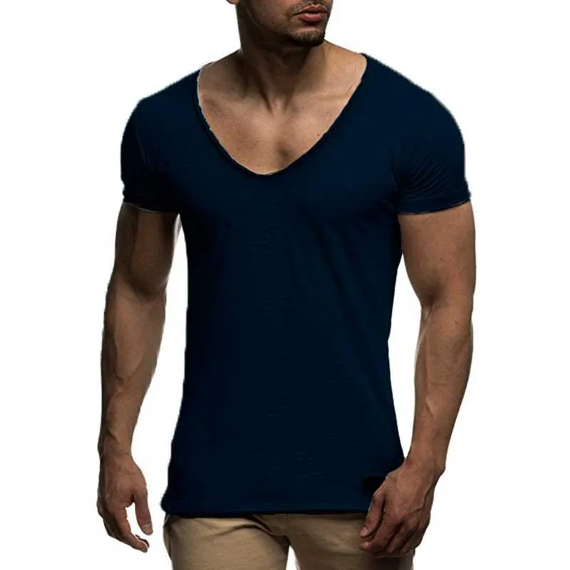 V Neck Short Sleeve Men t Shirt