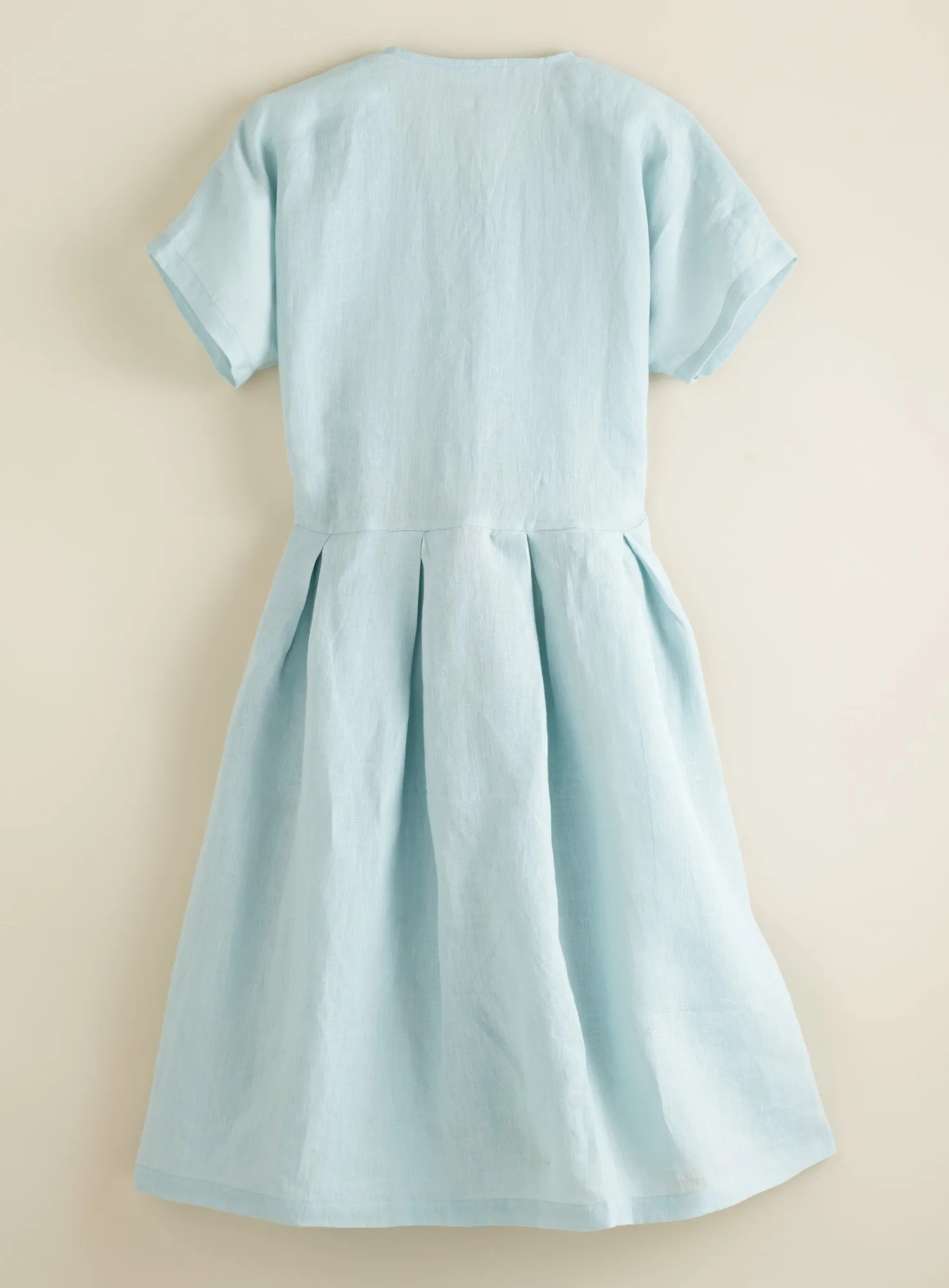 Vilnius European Linen Buttoned Dress
