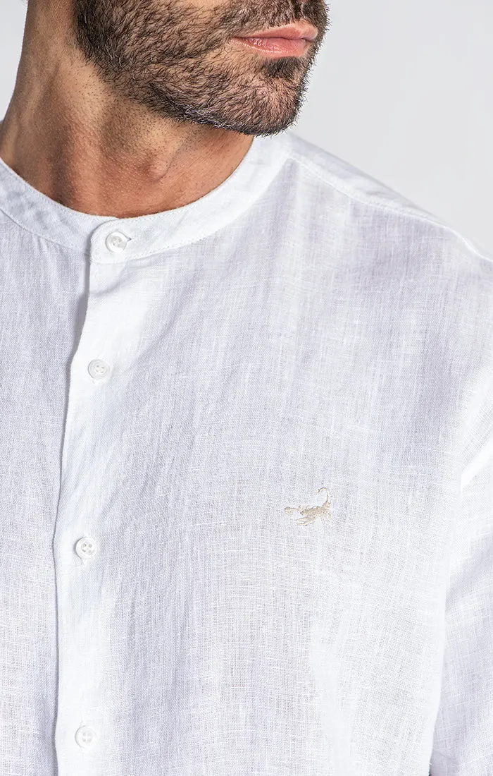 White Linen Grandad Shirt