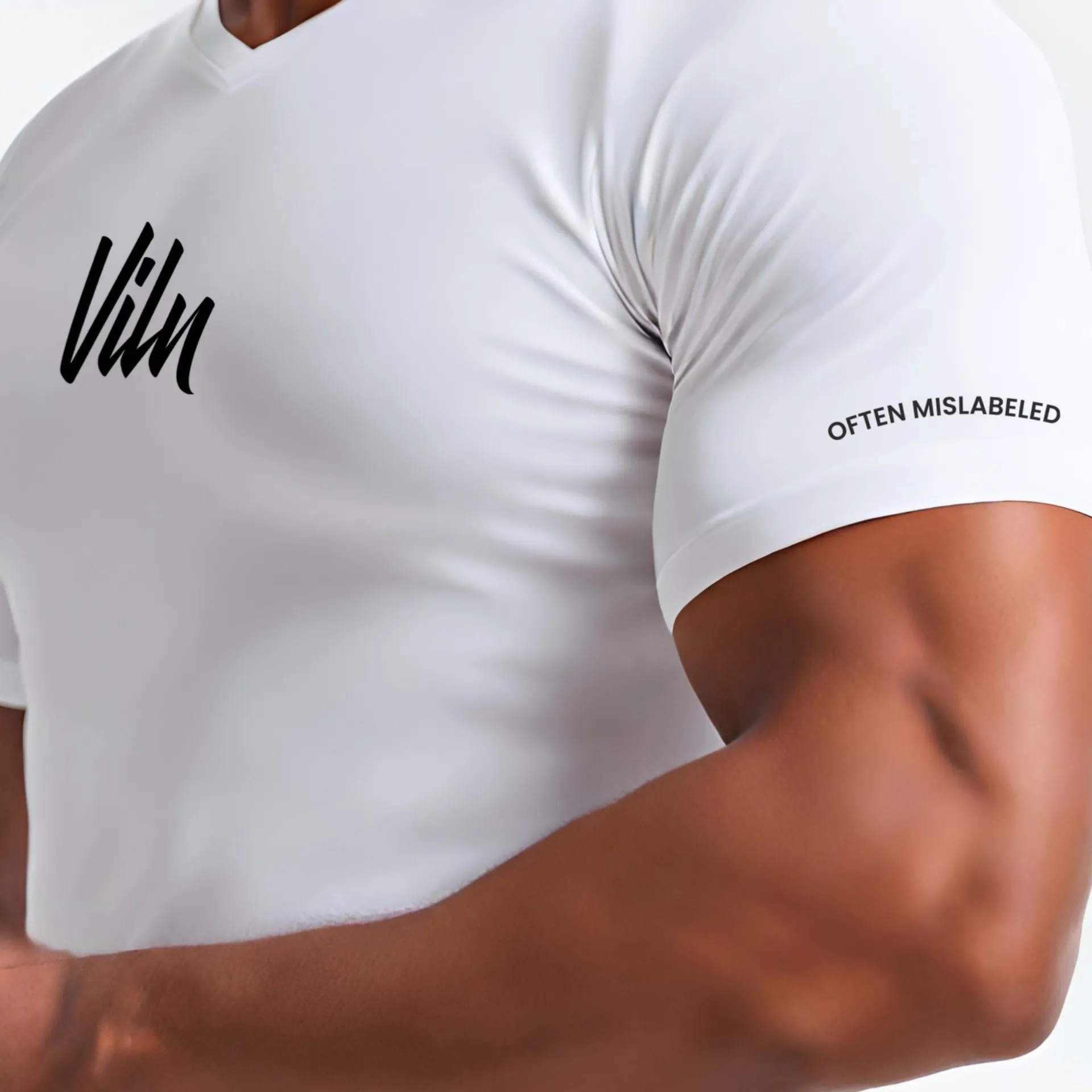 White V-Neck