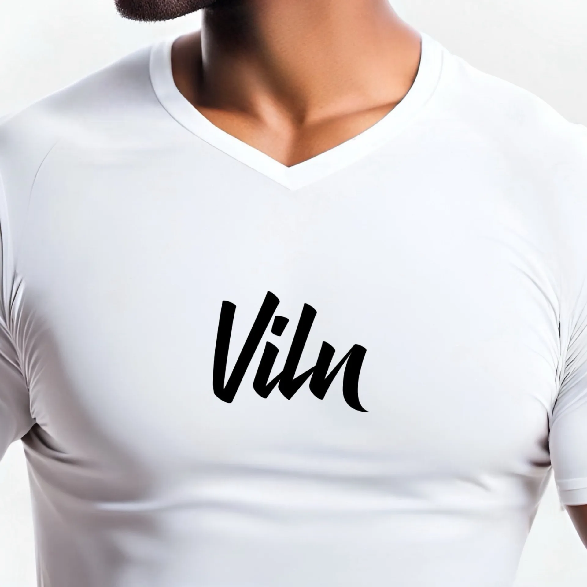 White V-Neck